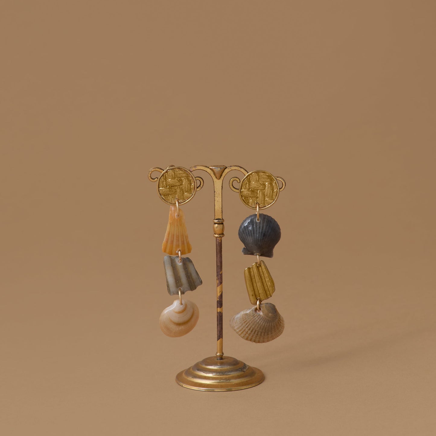 Basket Weave Shell Earrings