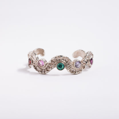 Demi Lune Cuff with Stones