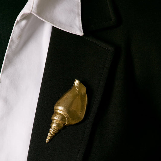 Unicorn Horn Shell Brooch