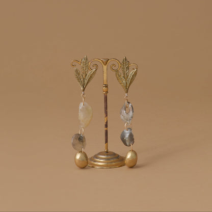 Shell Leaf Snail Earrings