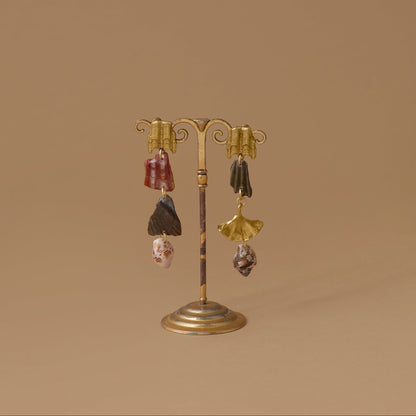 Shell Ginkgo Fragment Earrings