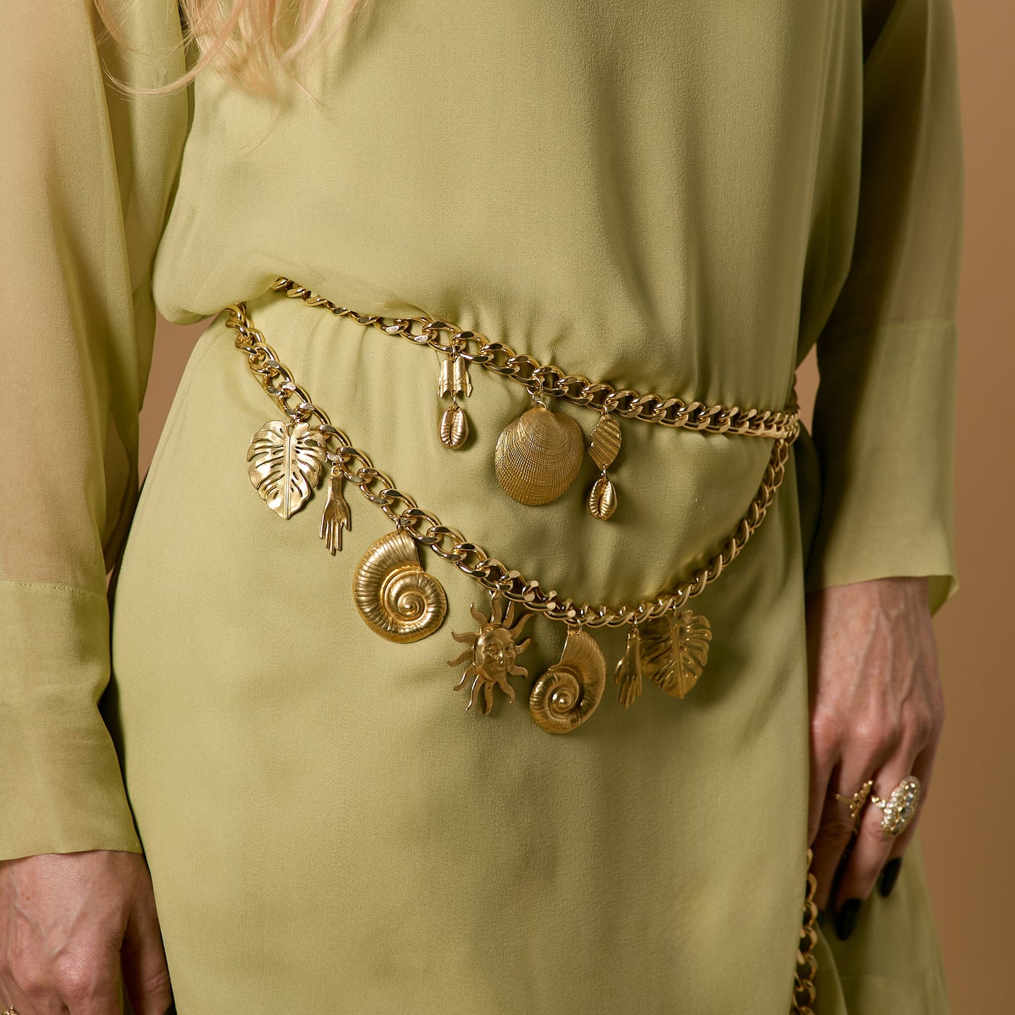 Double Charm Chain Belt