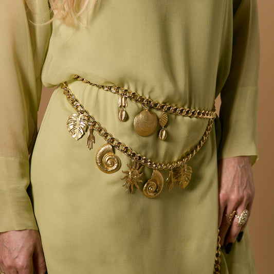 Double Charm Chain Belt