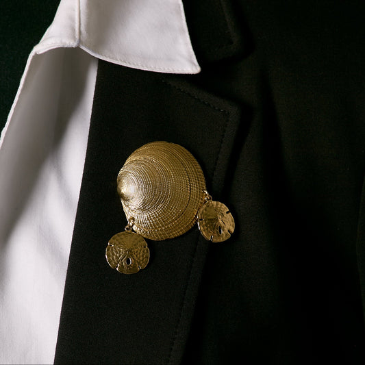Sand Dollar Shell Brooch