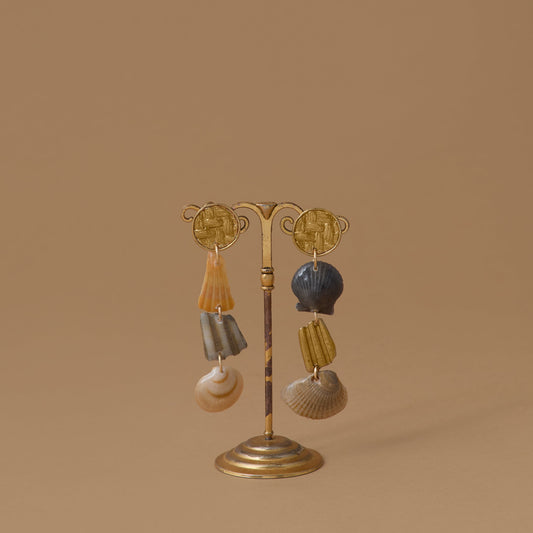 Basket Weave Shell Earrings