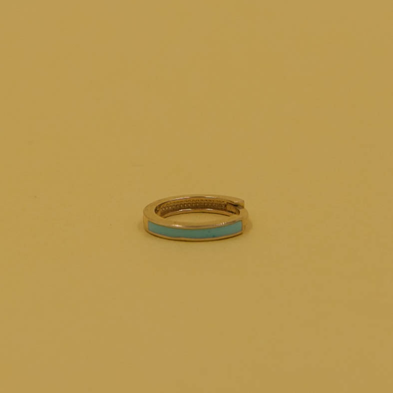 Turquoise Enamel Huggie