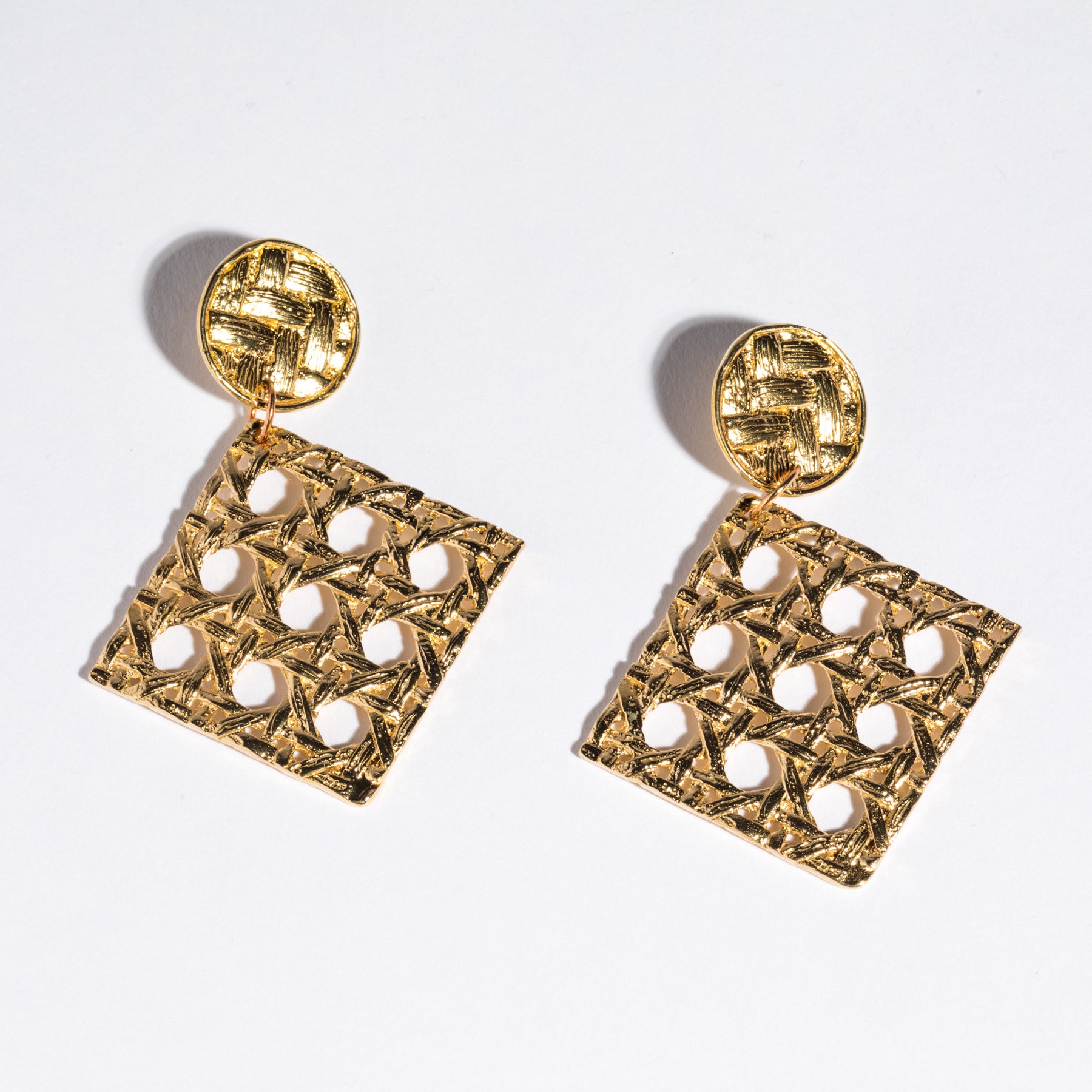 Caning Dangle Earrings