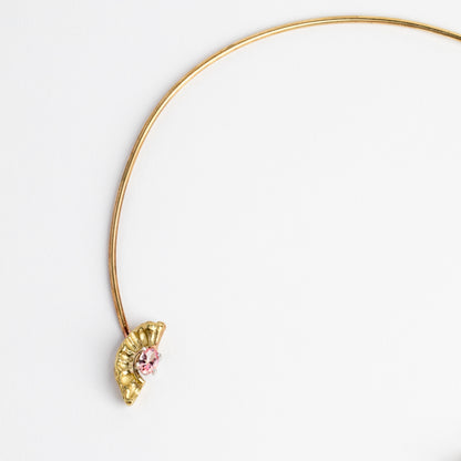 Demi Lune Open Collar with Stones