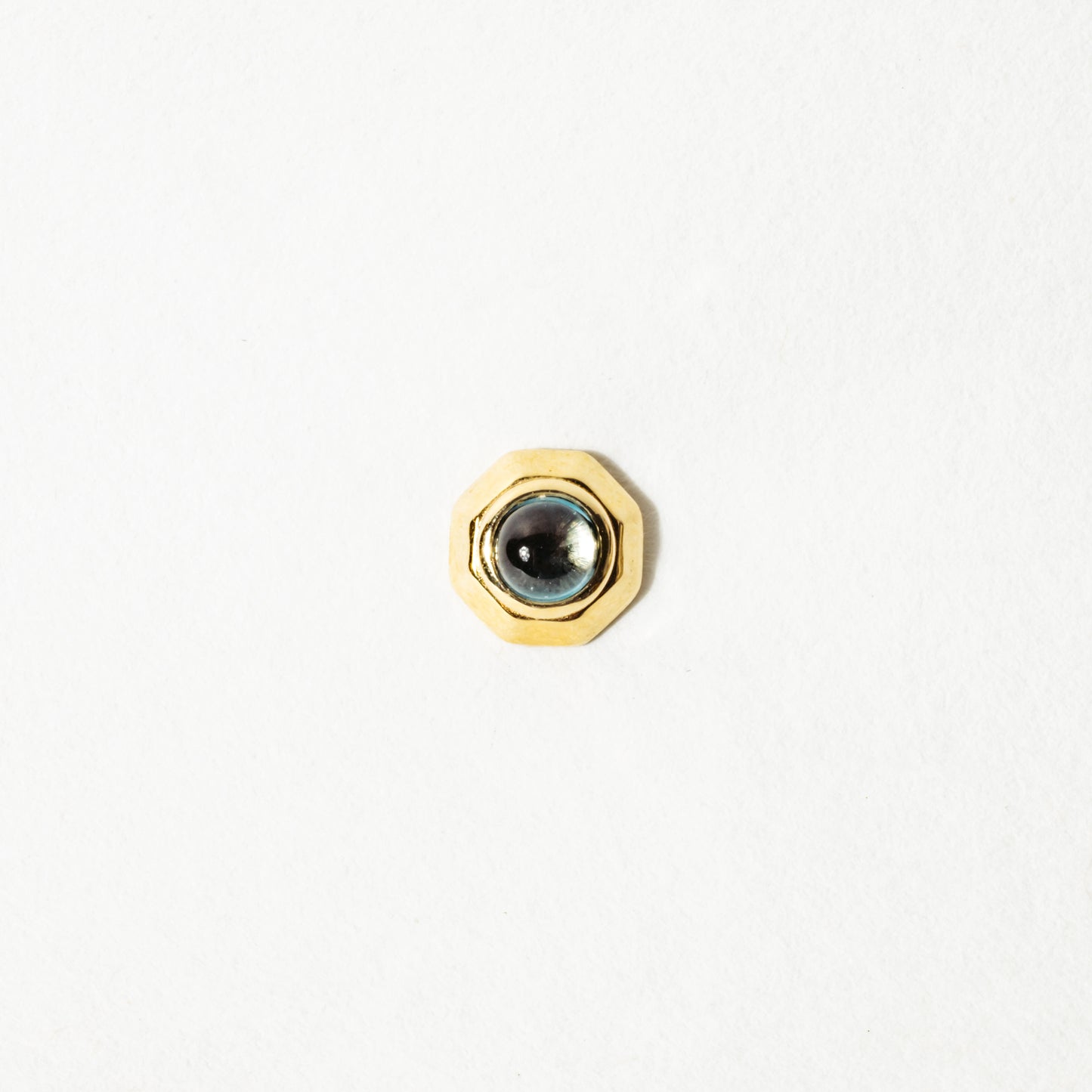 Geometric London Blue Topaz Stud