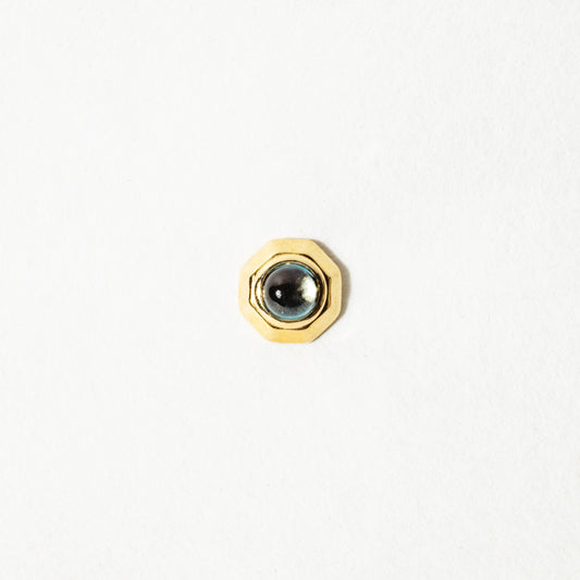 Geometric London Blue Topaz Stud