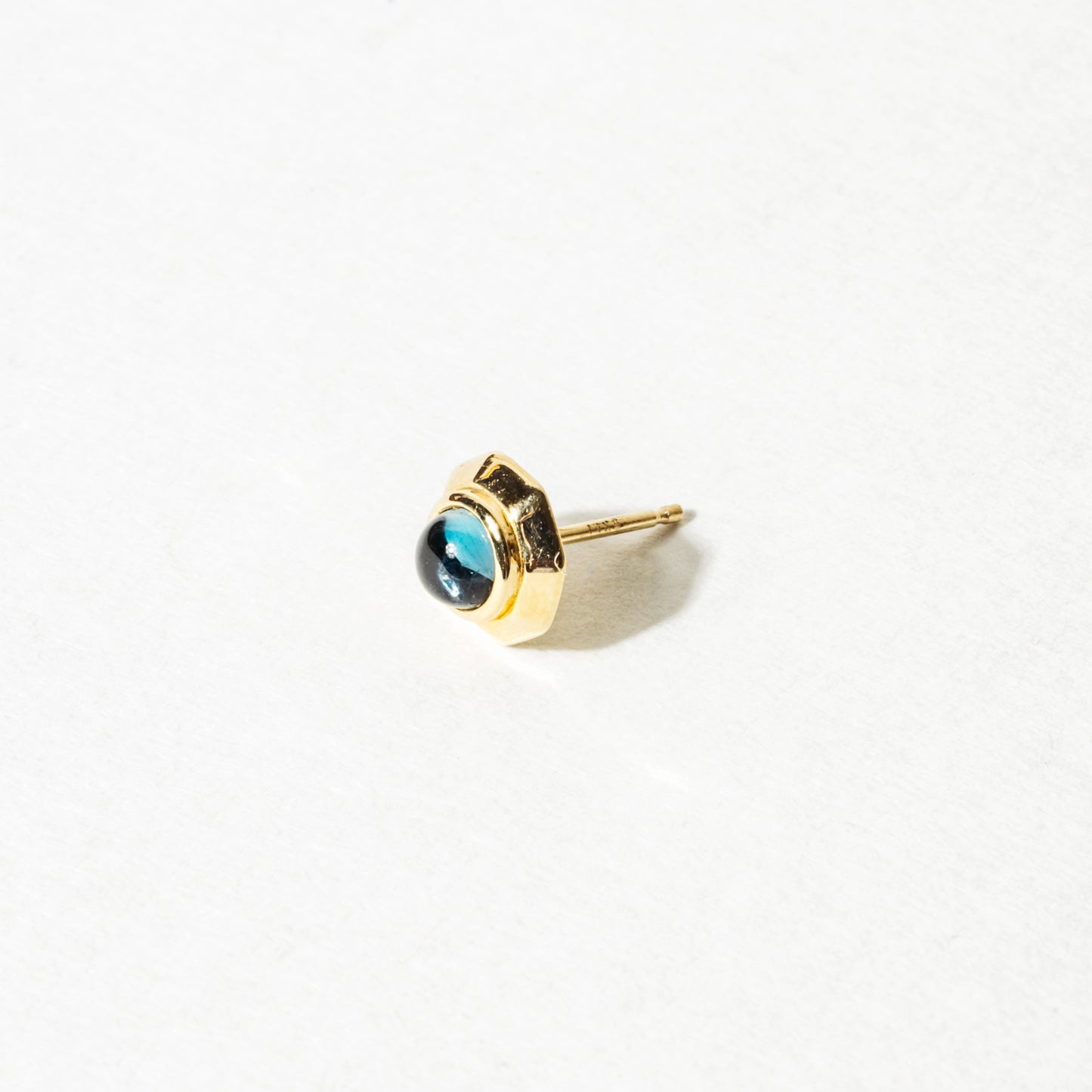 Geometric London Blue Topaz Stud