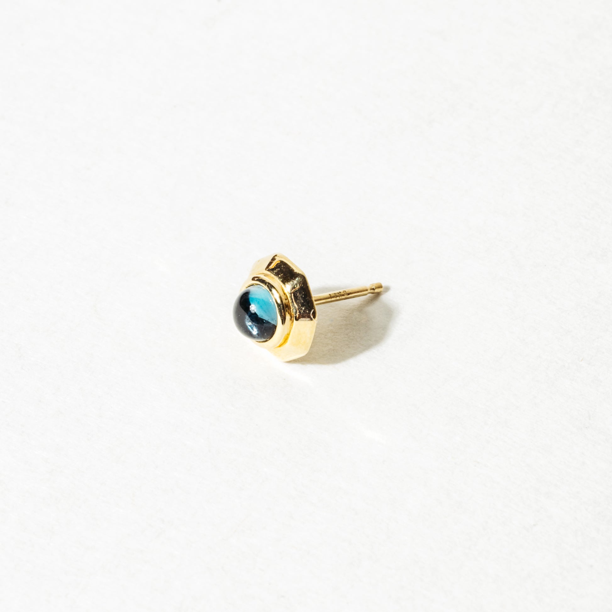 Geometric London Blue Topaz Stud