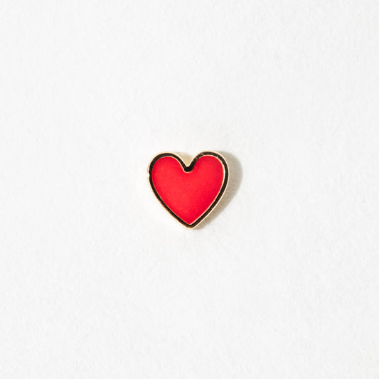 Enamel Heart Stud