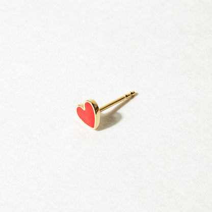 Enamel Heart Stud